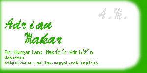 adrian makar business card